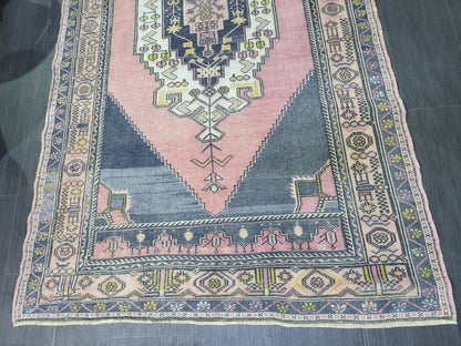 OUSHAK RUG, TURKISH Antique Rug, 4.5 x 8.9 Vintage  Rug, Antique Rug Wool Handknotted Rug,  Hand Made Rugs Vintage Turkish Rug