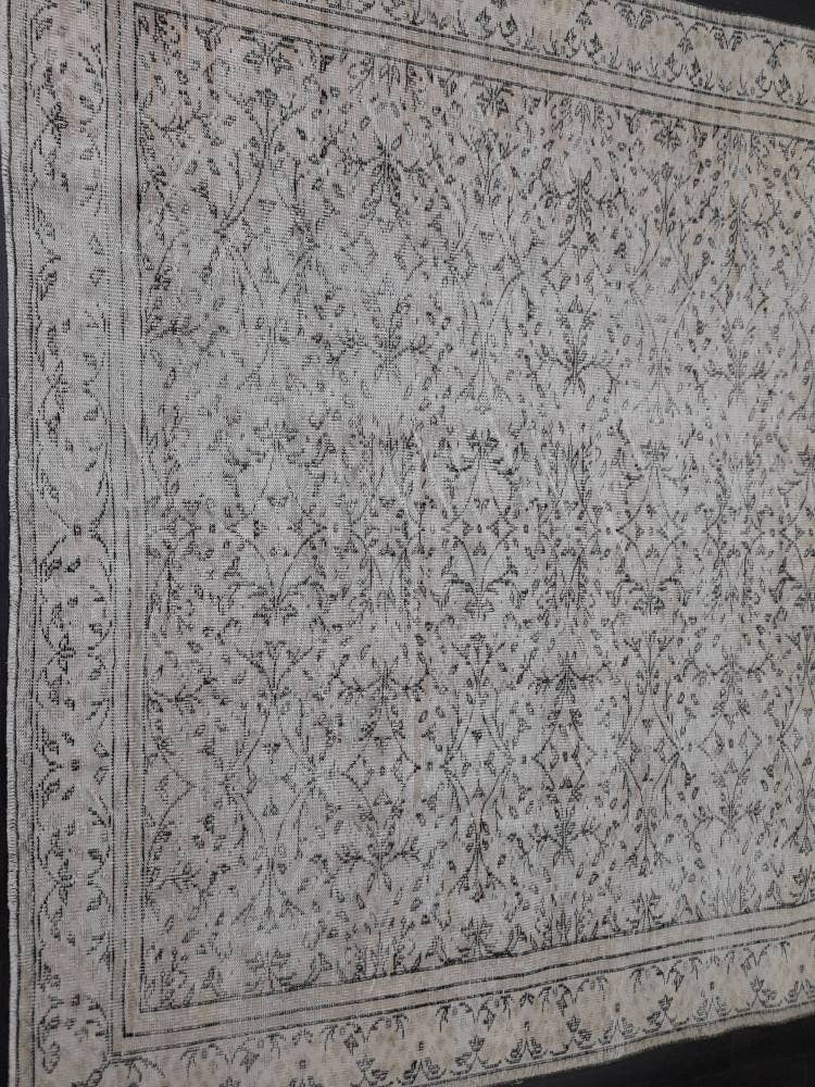 MUTED Large Vintage RUG 7.7 x 11.6 TURKISH Oushak Rug Vintage Oriental Rug Antique 8x12 Persian Hand Made Rug Distressed Turkish Rug