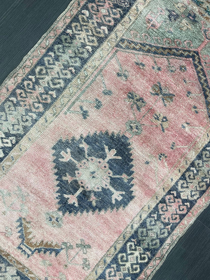 Handmade Rug Oushak 3.3 x 5.4 Rug Rustic Rug Hand Knotted RugTurkish Rug,