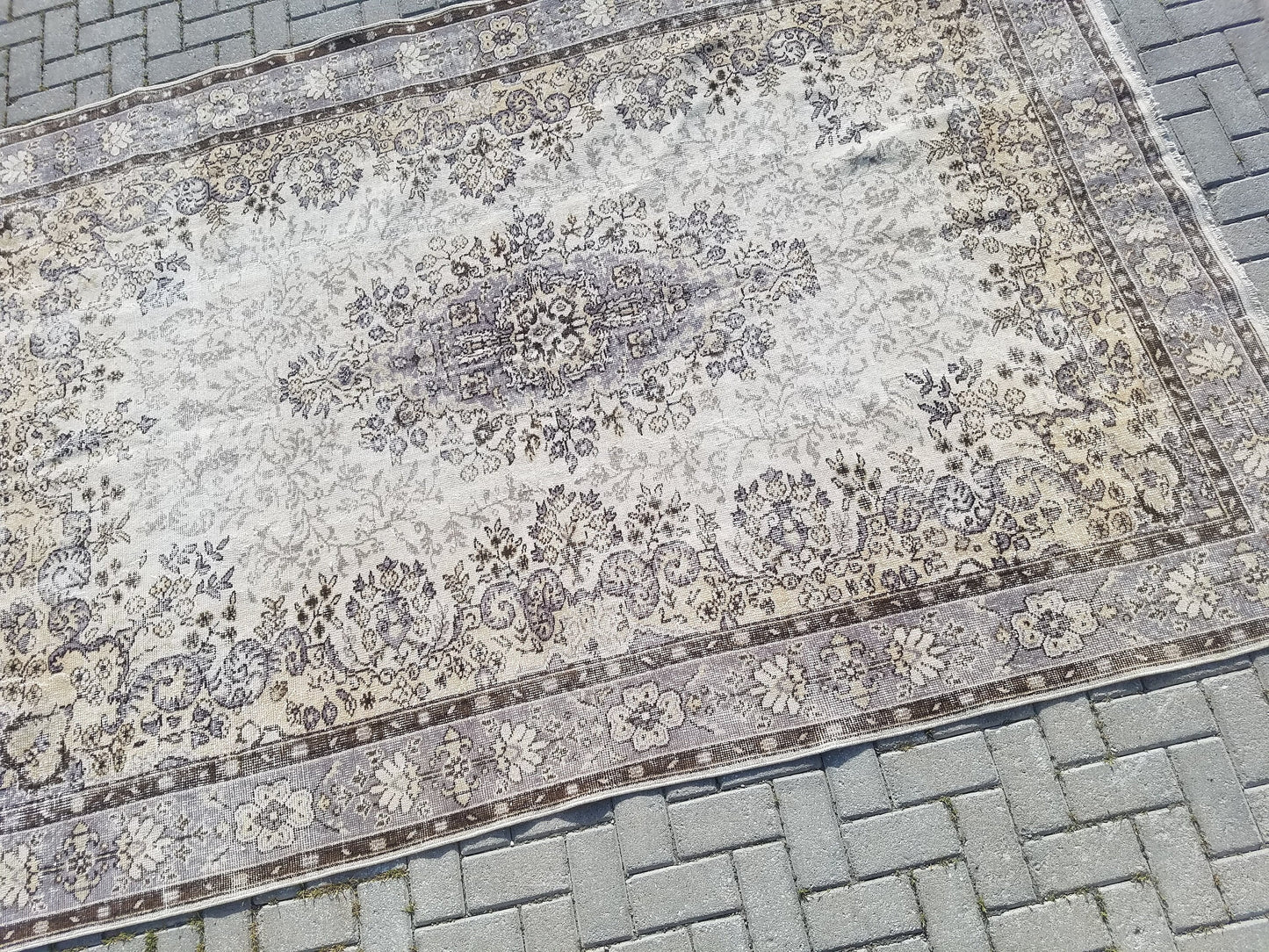 Latge vintage rug 10'4x6'10 knotted turkish rug,area rug