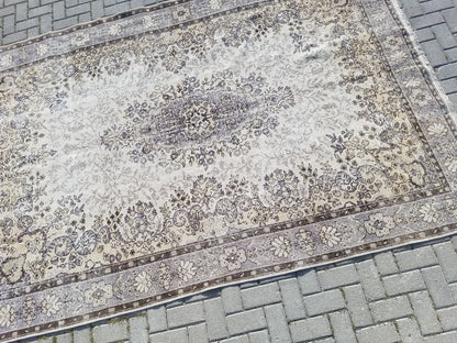 Latge vintage rug 10'4x6'10 knotted turkish rug,area rug