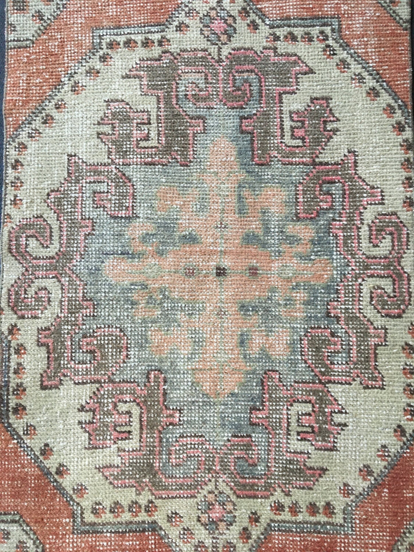 2x7 feet handmade vintage runner rug, overlong turkish floor runner, kitchen floor runner, laundry area runner rug, oushak hallway runners