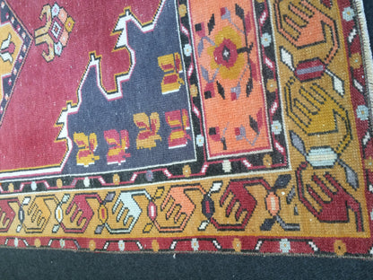 3.4 x 9.9 Vintage Oushak Runner Rug Turkish Runner Rug Vintage Runner Rug Hallway Runner Rug Kitchen Runner Rug Wool Runner Rug