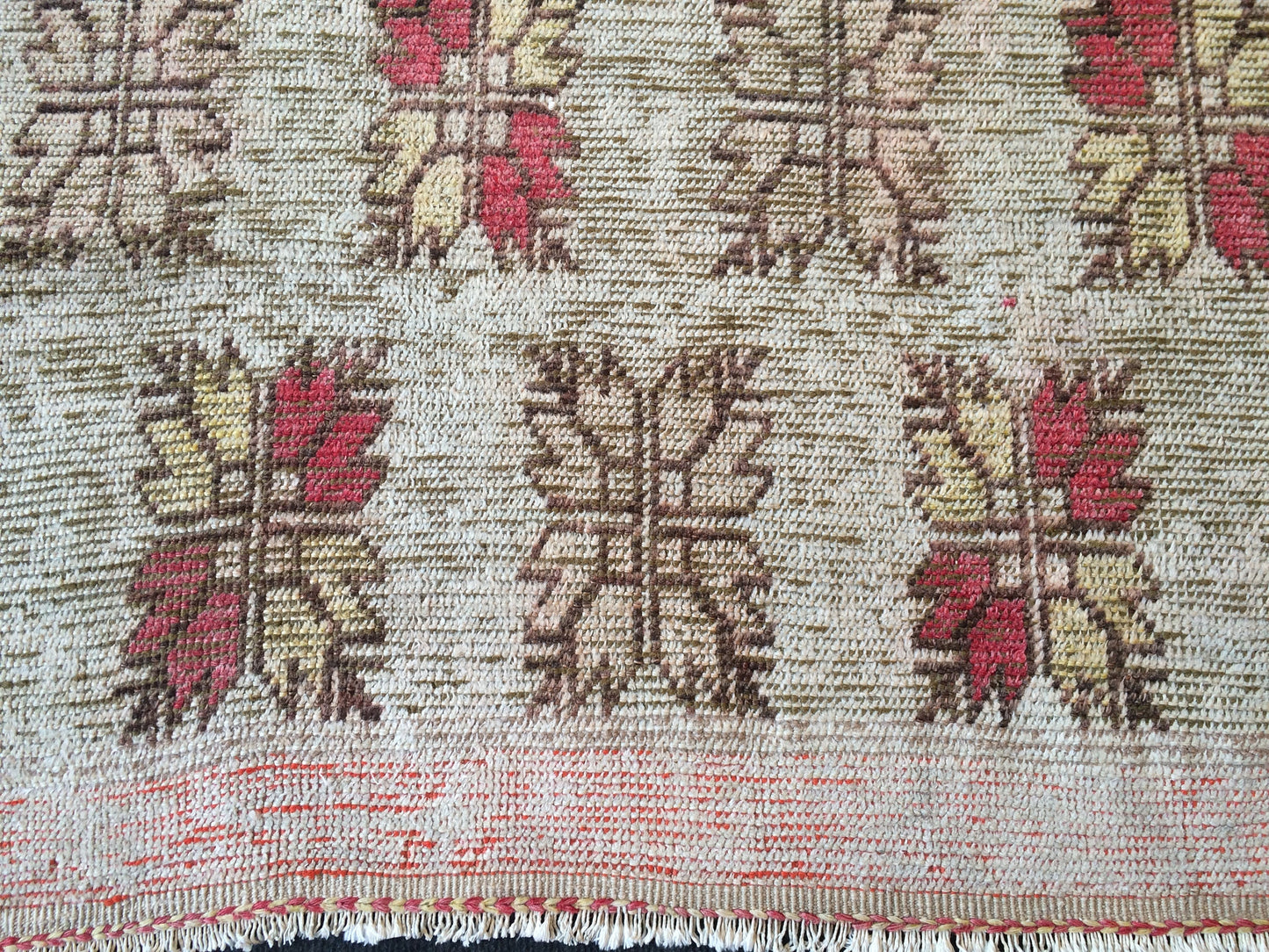 Vintage living room rug , wool pile RUG, Pastel Oushak rug , Turkish Oushak Rug, Vintage Runner Rug, Vintage Oushak Rug, Wool Rug, Bohemian