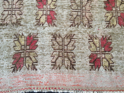 Vintage living room rug , wool pile RUG, Pastel Oushak rug , Turkish Oushak Rug, Vintage Runner Rug, Vintage Oushak Rug, Wool Rug, Bohemian