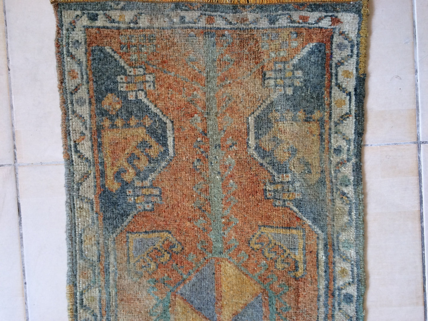 Mini Rug Small Area Rug Turkish Rug Oushak Rug Hand Made Rug Vintage Rug