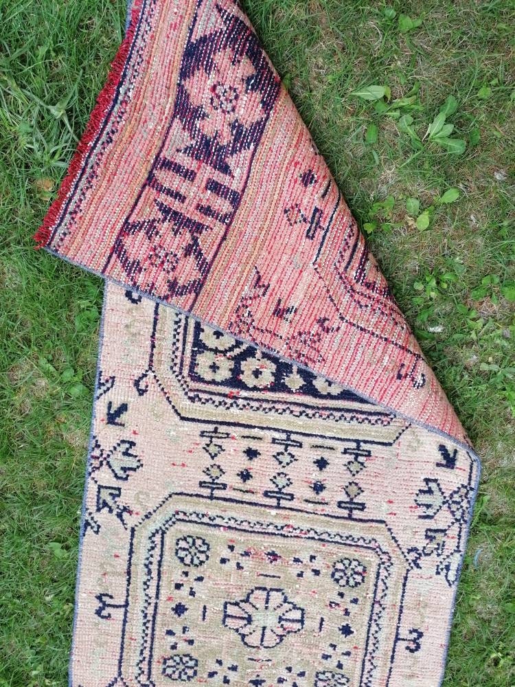 Long runner rug 2'3x20'8 vintage runner rug,vintage oushak runner rug,unique hand made rug, kitchen runner rug