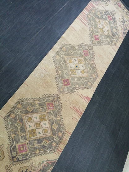 2.6 x 11 Oushak Runner Rug Turkish Runner Rug Vintage Runner Rug Hallway Runner Rug Kitchen Runner Rug Wool Runner Rug Wool Oriental Runner