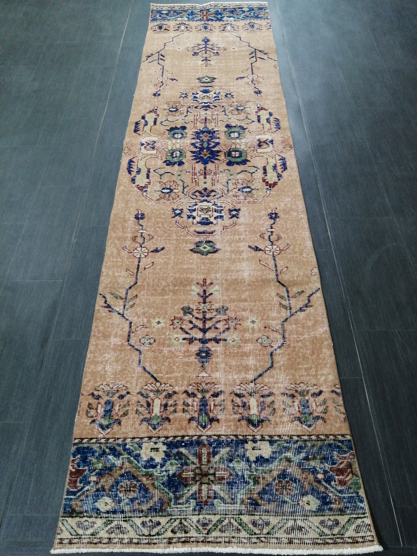 Oushak Runner Rug 2.5 x 10 Turkish Runner Rug Vintage Runner Rug Hallway Runner Rug Kitchen Runner Rug Wool Runner Rug Wool Oushak Rug