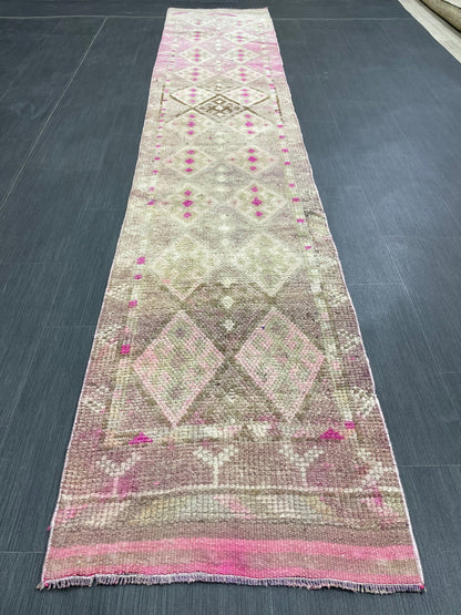 Turkish Runner Rug 2 x 10.8 Runner Rug Vintage Runner Rug Hallway Runner Rug Persian Kitchen Runner Rug High Wool Pile Runner Rug