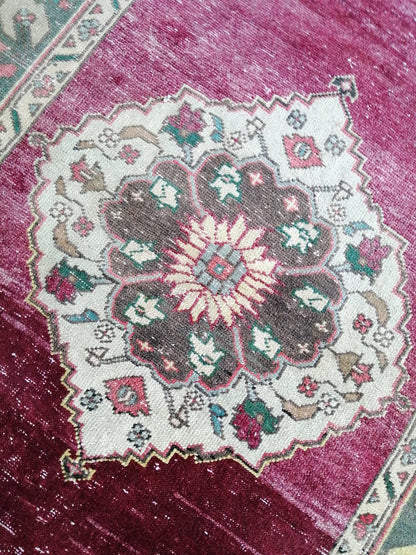 OUSHAK RUG TURKISH Oushak Rug Vintage Oushak Rug Vintage Rug Wool Oushak Rug Hand Made Rugs Vintage Turkish Rug