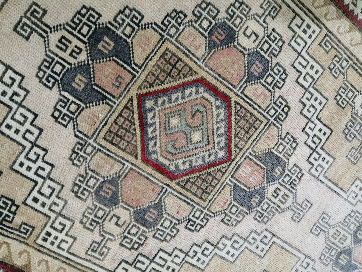 Muted Vintage Runner Rug Hallway Runner Rug 3x9 Kitchen Rug Runner Wool Runner Rug Oushak Runner Rug Turkish Runner Rug Medium Wool Pile