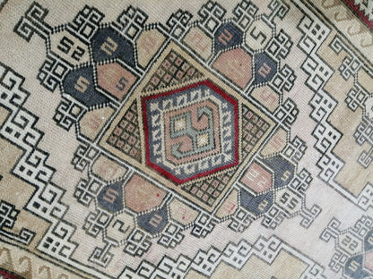 Muted Vintage Runner Rug Hallway Runner Rug 3x9 Kitchen Rug Runner Wool Runner Rug Oushak Runner Rug Turkish Runner Rug Medium Wool Pile