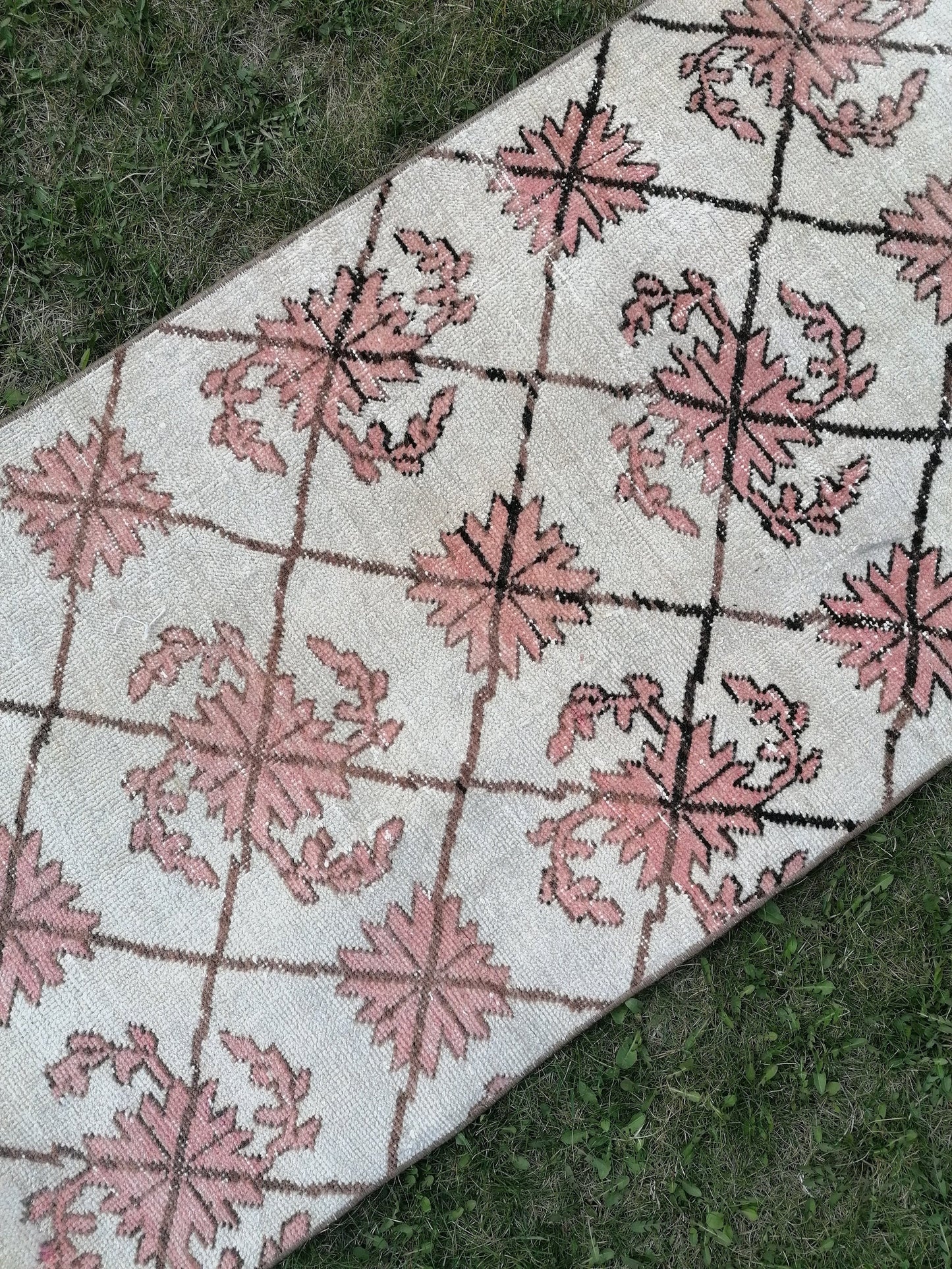 2'5x25'6 oushak turkish runner rug, natural turkish runner , oushak vintage runner rug, vintage runner rug, kitchen rug, hand made rug