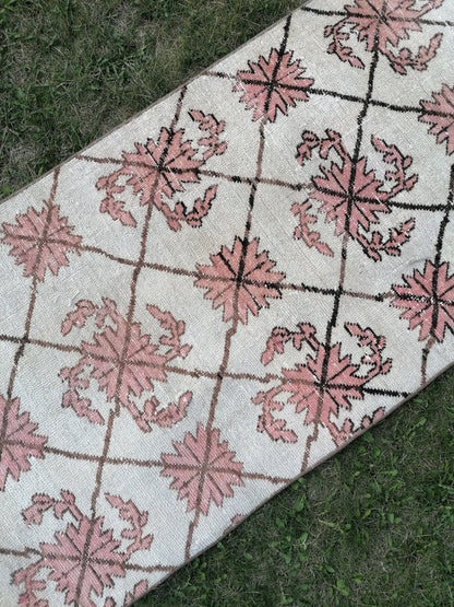 2'5x25'6 oushak turkish runner rug, natural turkish runner , oushak vintage runner rug, vintage runner rug, kitchen rug, hand made rug