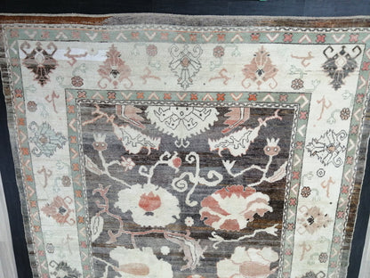 OUSHAK RUG, 12.4 x 8.7 Turkish Oushak Rug, Vintage Oushak Rug Wool Oushak Rug Hand Made Rugs, AUTHENTIC Oushak Rug