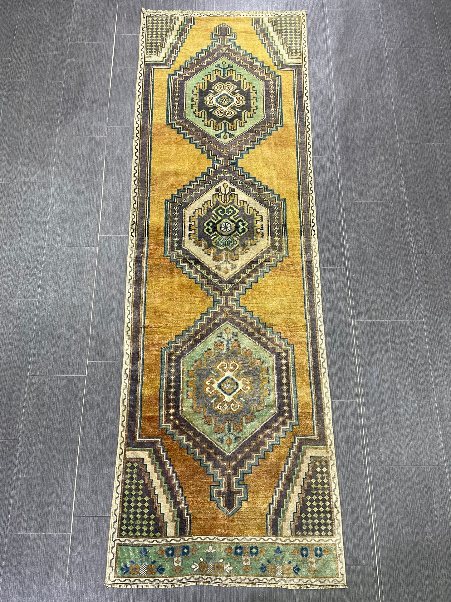 Handmade Oushak Runner 2.5 x 7.6 Rug Turkish Runner Rug Vintage Rug Runner Hallway Runner Rug Kitchen Runner Rug Handmade Wool Runner