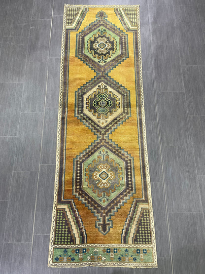 Handmade Oushak Runner 2.5 x 7.6 Rug Turkish Runner Rug Vintage Rug Runner Hallway Runner Rug Kitchen Runner Rug Handmade Wool Runner