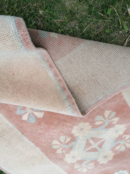 Hallway wool runner 2'5x8'8 turkish runner rug, vintage handmade runner rug, kitchen runner