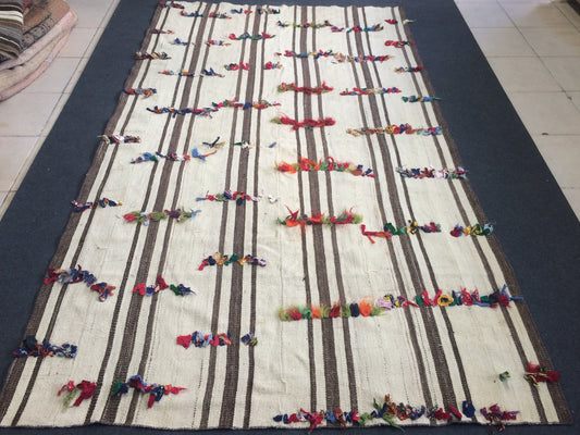 Turkish Flat Woven Runner Oushak Kilim Rugs Nomad Kilim Rug Boho Rug SHAGGY RUG Gypsy Rug Bohemian Rug Neutral Colors Flatwoven Rug Wool