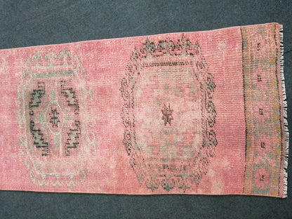 10.9 X 2.4  Vintage Runner Rug Oushak Runner Rug Turkish Runner Rug Hallway Runner Rug Kitchen Runner Rug Wool Runner Rug Runner