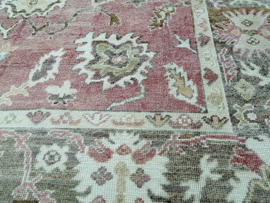 Vintage Rug OUSHAK RUG 10 x 8.3 TURKISH Oushak Rug Modern Oushak Rug Vintage Rug Wool Oushak Rug Hand Made Rugs Vintage Turkish Rug 8x10 rug