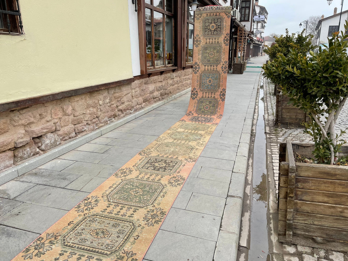 Muted Vintage Staircase Runner Rug 2.5 x 27 Extra Long TURKISH Runner Rug Vintage Runner Rug Distressed Runner Rug  Runner Handmade Runner