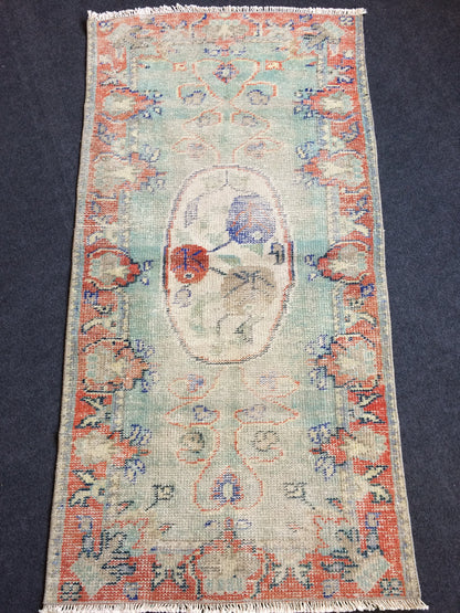 2.4 x 4.9 VINTAGE RUG TURKISH Rug Distressed Rug Oushak Rug Handmade Rug Hand Knotted Rug