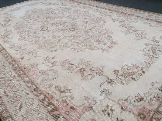 Oushak vintage rug  5'6x7'9 wool rug hand made rug