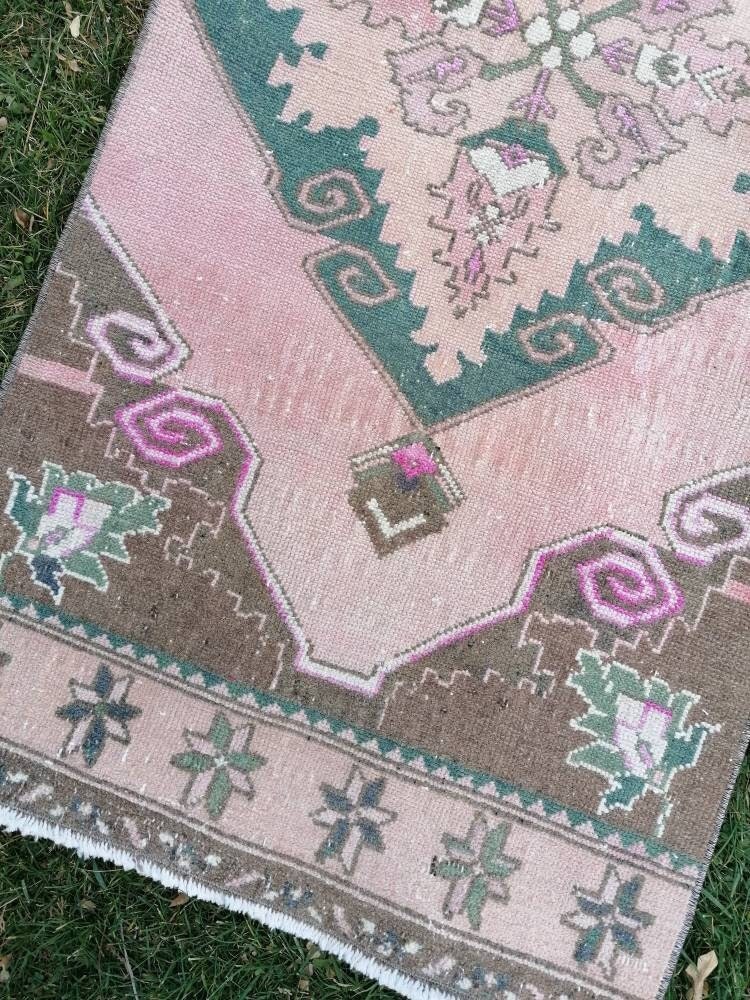 Vintage rug, runner wool rug  hallway handmade runner, distressed kitchen runner rug 2'3x8'6 feet