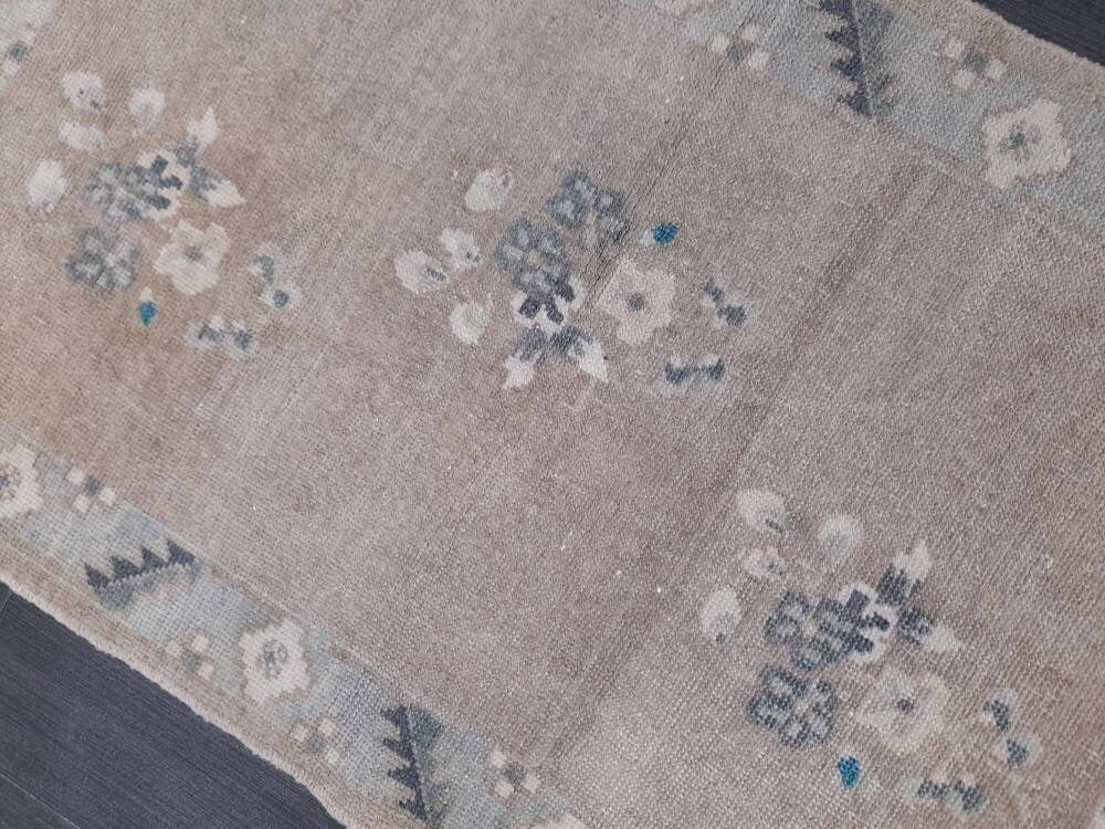 Small Turkish Rug Mini 2.3 x 3.6 Rug Small Area Rug Turkish Rug Oushak Rug Persian Hand Made Rug Oriental Vintage Rug Door Mat Rug
