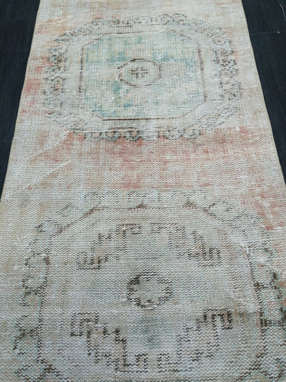 10 X 2.2 Oushak Runner Rug Turkish Runner Rug Vintage Runner Rug Hallway Runner Kitchen Runner Rug Wool Runner Rug Wool Oushak Rug 2.2x10