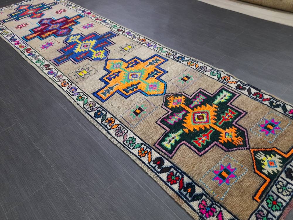 Turkish Runner 3x11 Oriental Runner Rug Rug Vintage Runner Rug Hallway Runner Rug Kitchen Runner Rug Wool Runner Persian Runner Rug Kurdish