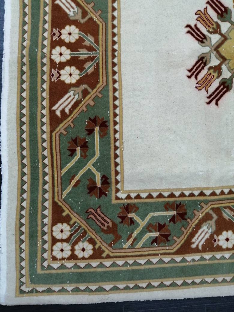 Oriental Rugs, Hand Made Rug, Muted Oushak Rug, Rustic Rug, 5.2 x 9.3  Rug,Turkish Rug, Farmhouse Rug, Vintage Rug, Wool rug