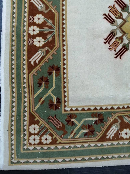 Oriental Rugs, Hand Made Rug, Muted Oushak Rug, Rustic Rug, 5.2 x 9.3  Rug,Turkish Rug, Farmhouse Rug, Vintage Rug, Wool rug