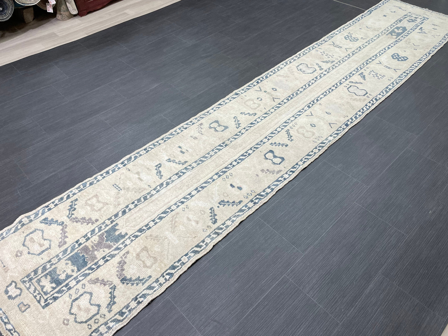 Muted Vintage Runner Rug 2.4 x 11.6 Muted Turkish Runner Rug Hand Made Runner Rug Vintage Runner Rug Hallway Runner Rug Kitchen Runner