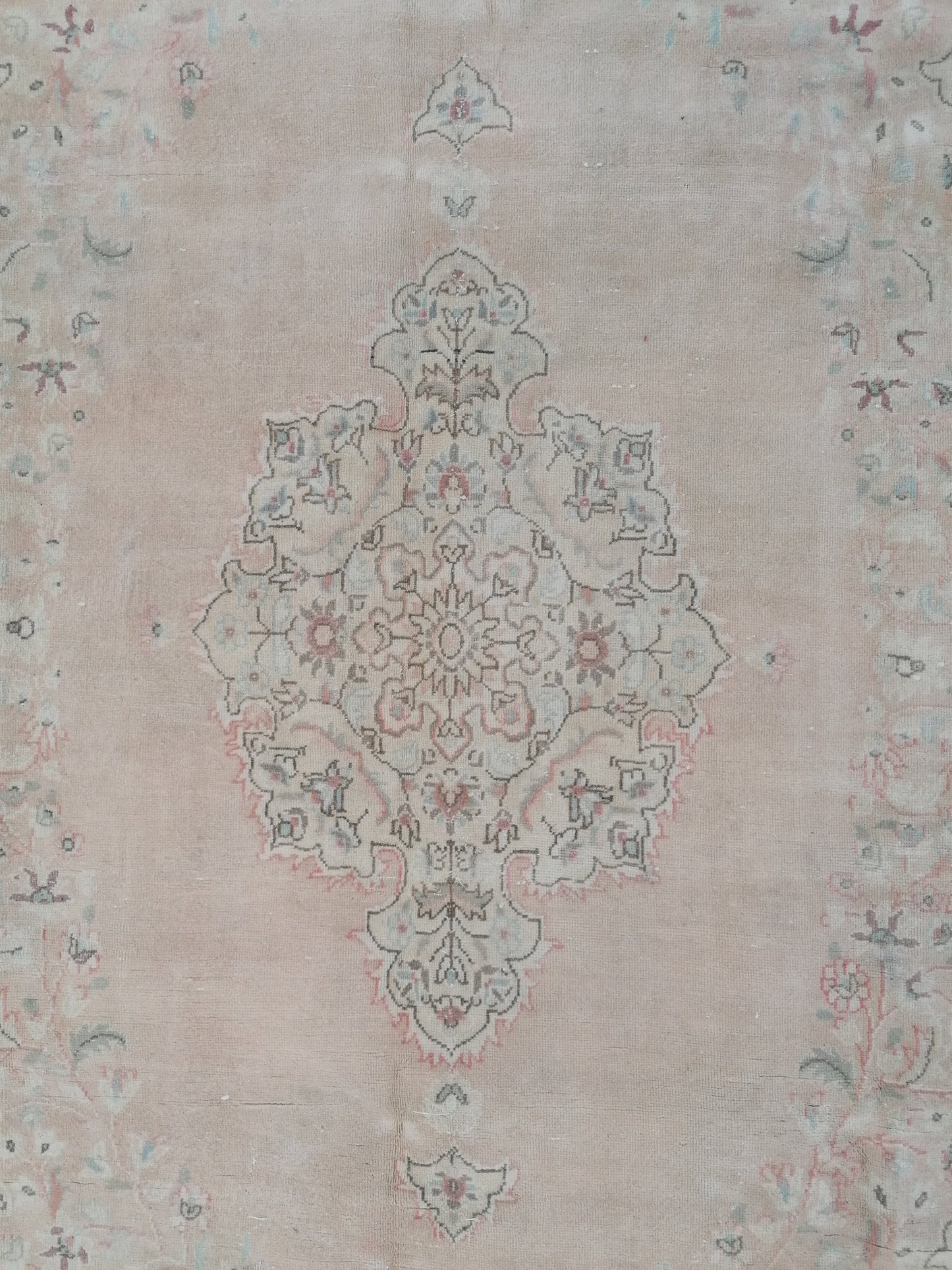Vıntage rug, turkısh rug, muted vıntage rug, oushak rug, kıtchen rug, area rug 5x9'4