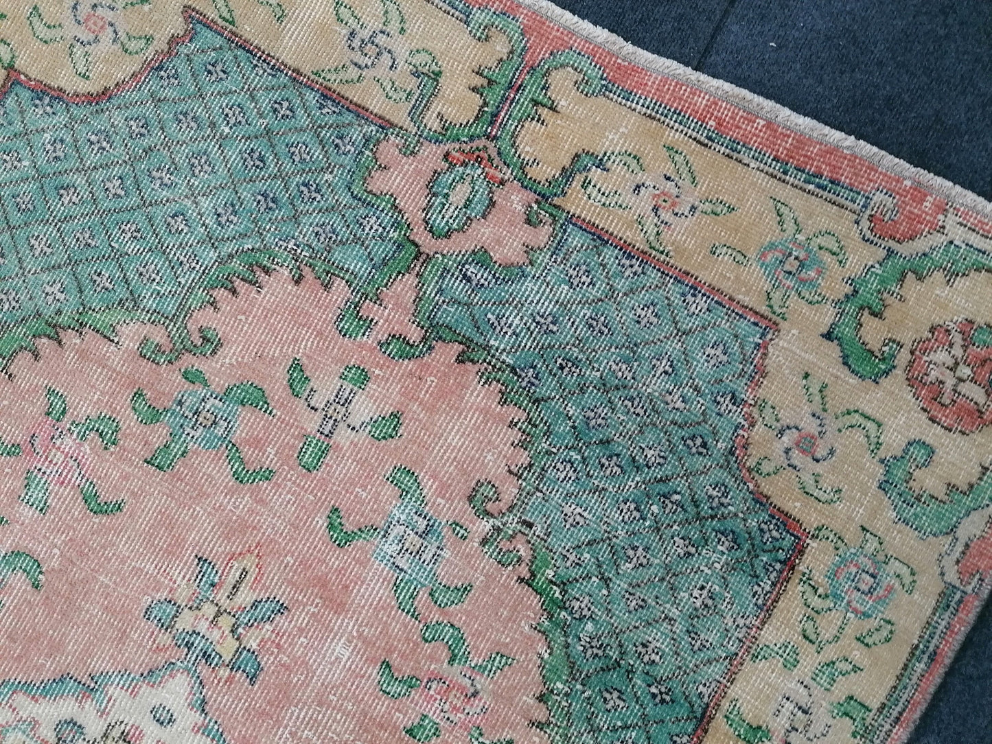 Turkish hand made rugs vintage turkish rugs oushak rug vintage oushak rug, wool rug