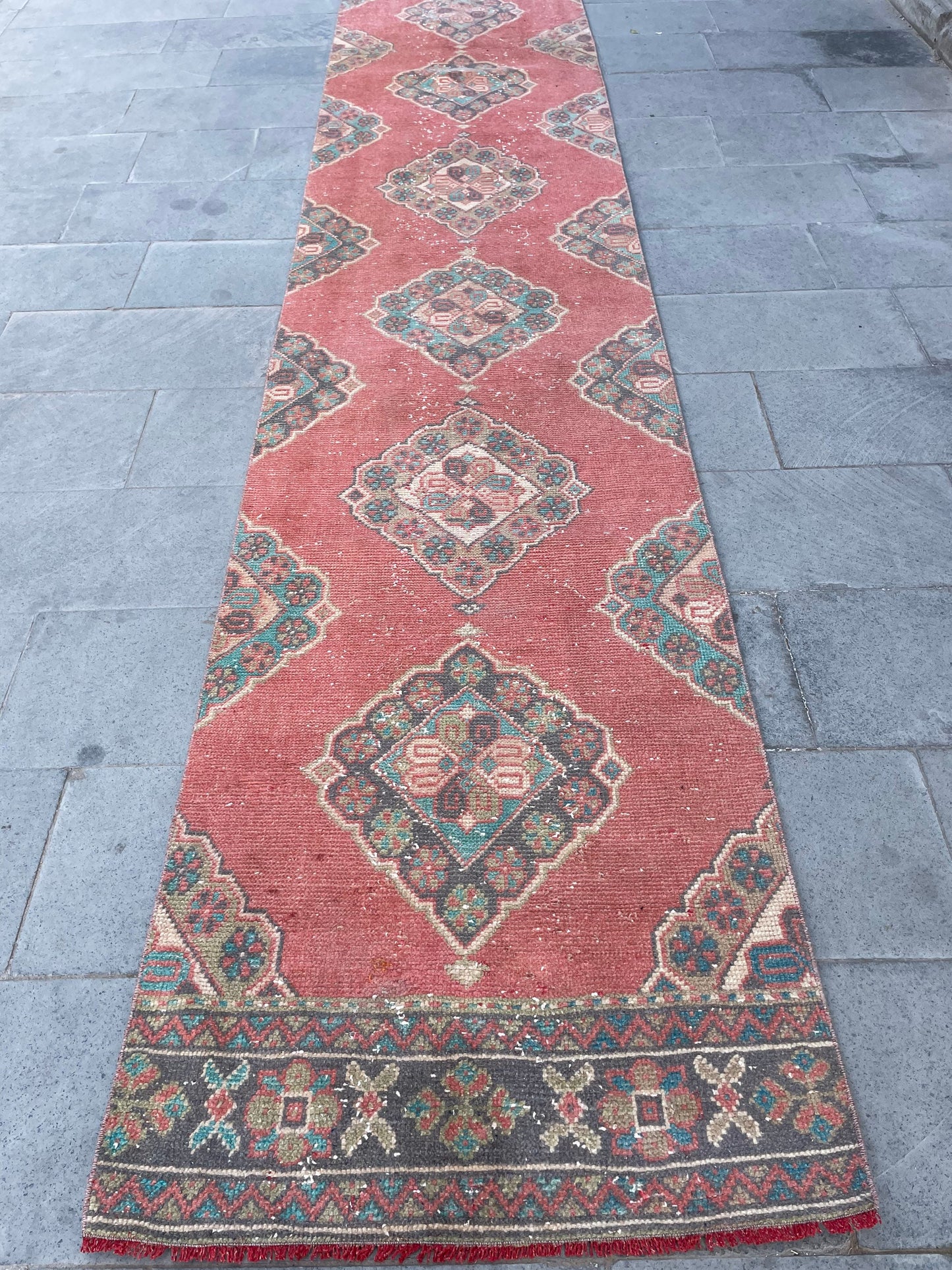 Extra Long Turkish Runner Very Long Oushak Runner Rug 2.7 x 20.8 Vintage Stair Runner Rug XL Oriental Runner Rug Staircase Runner rug