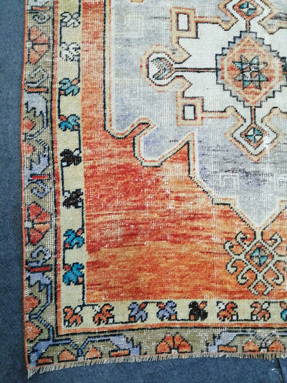 Vintage Oushak Runner Rug Turkish Runner 4 x 11 Rug Vintage Runner Rug Hallway Runner Rug Kitchen Runner Rug Wool Runner Rug Wool Rug