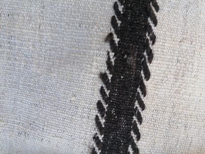 2.6 x 33 Neutral extra long runner rug, flatweave kilim runner, stripe handmade runner rug, turkish woven runner, no dye runner rug