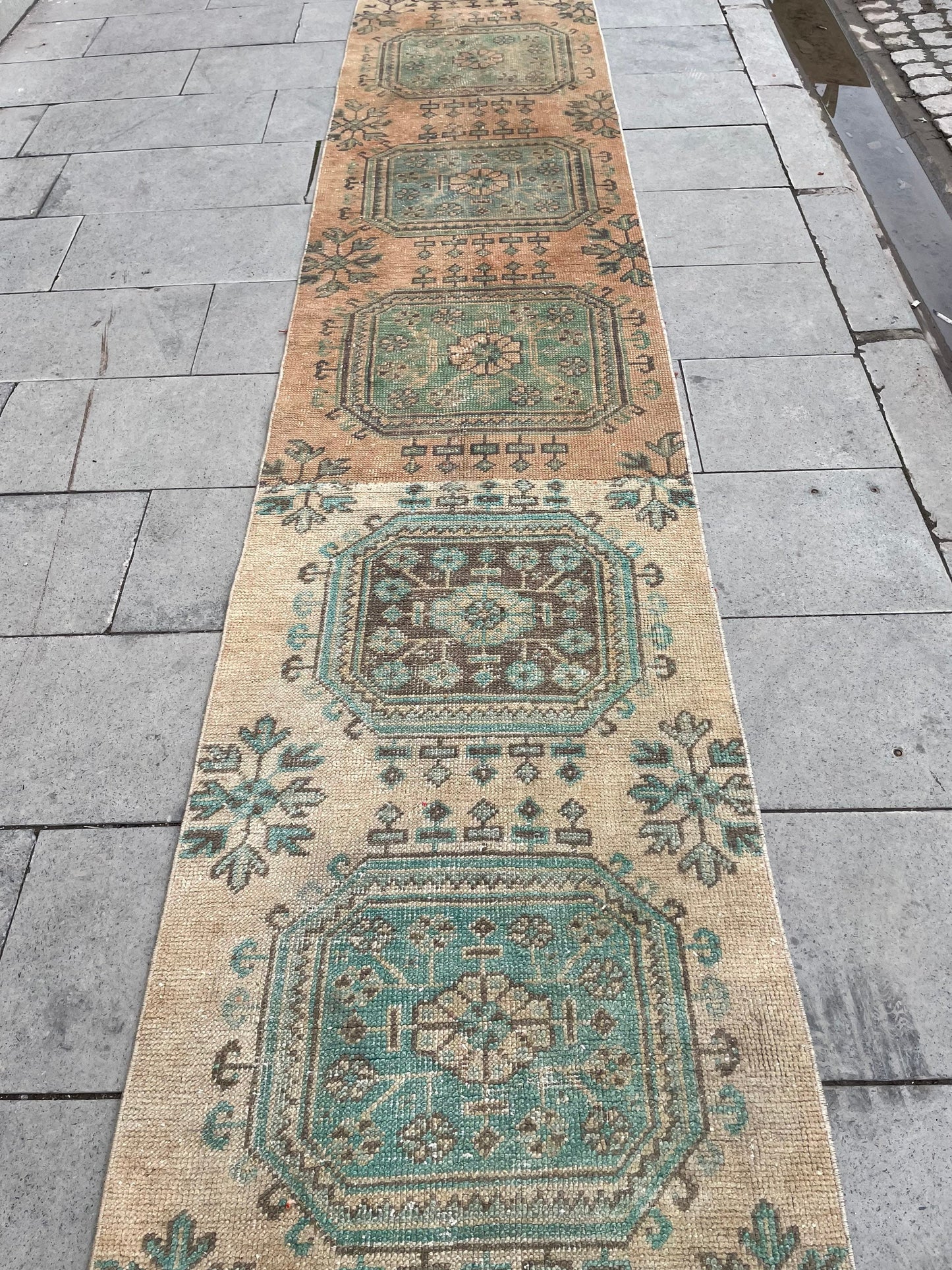 Staircase Runner Rug 2.3 x 26 ft Extra Long TURKISH Runner Rug Vintage Runner Rug Distressed Runner Rug  Runner Hand Knotted Runner