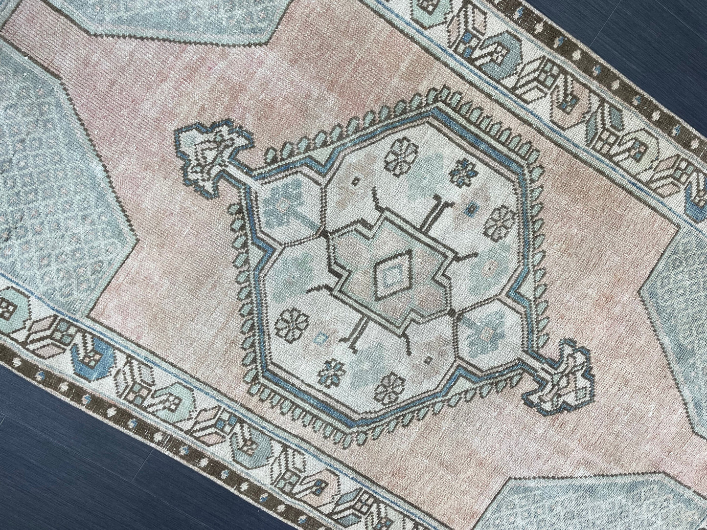 Handmade Rug, Hand Knotted 3.8 x 7 Rug, Oushak Rug, Rustic Rug, Bohemian Rug, Turkish Rug, Antique Rug, Vintage Rug, Wool rug