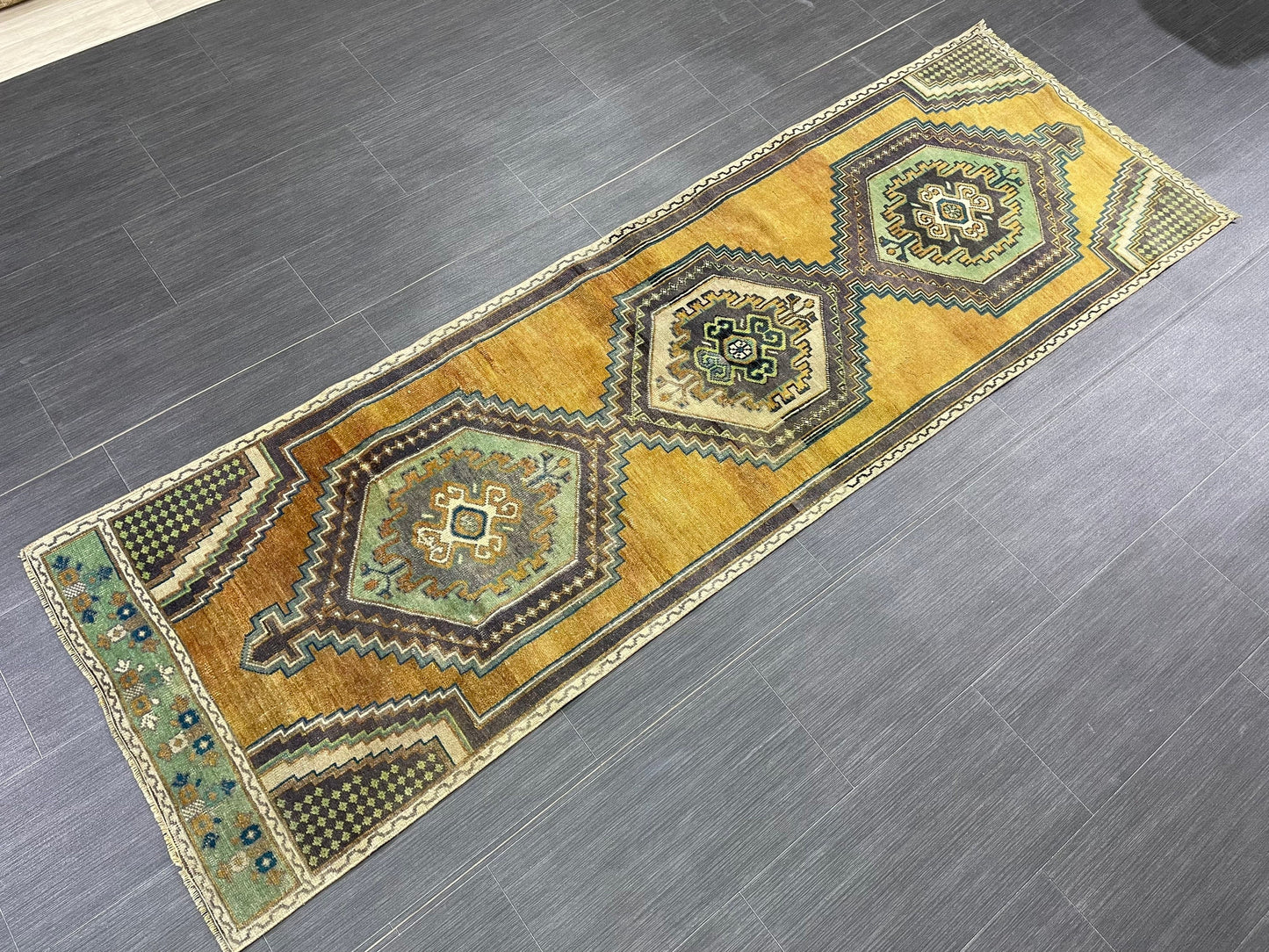 Handmade Oushak Runner 2.5 x 7.6 Rug Turkish Runner Rug Vintage Rug Runner Hallway Runner Rug Kitchen Runner Rug Handmade Wool Runner