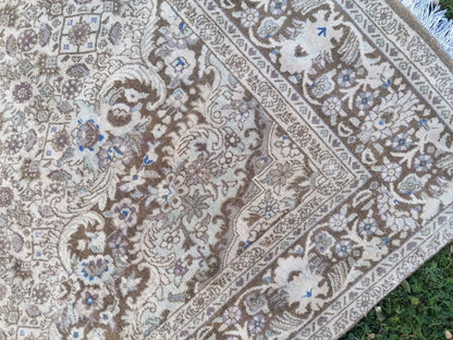 5.5 x 7.3 knotted rug - handmade living room rug, vintage wool rug, Persian rug