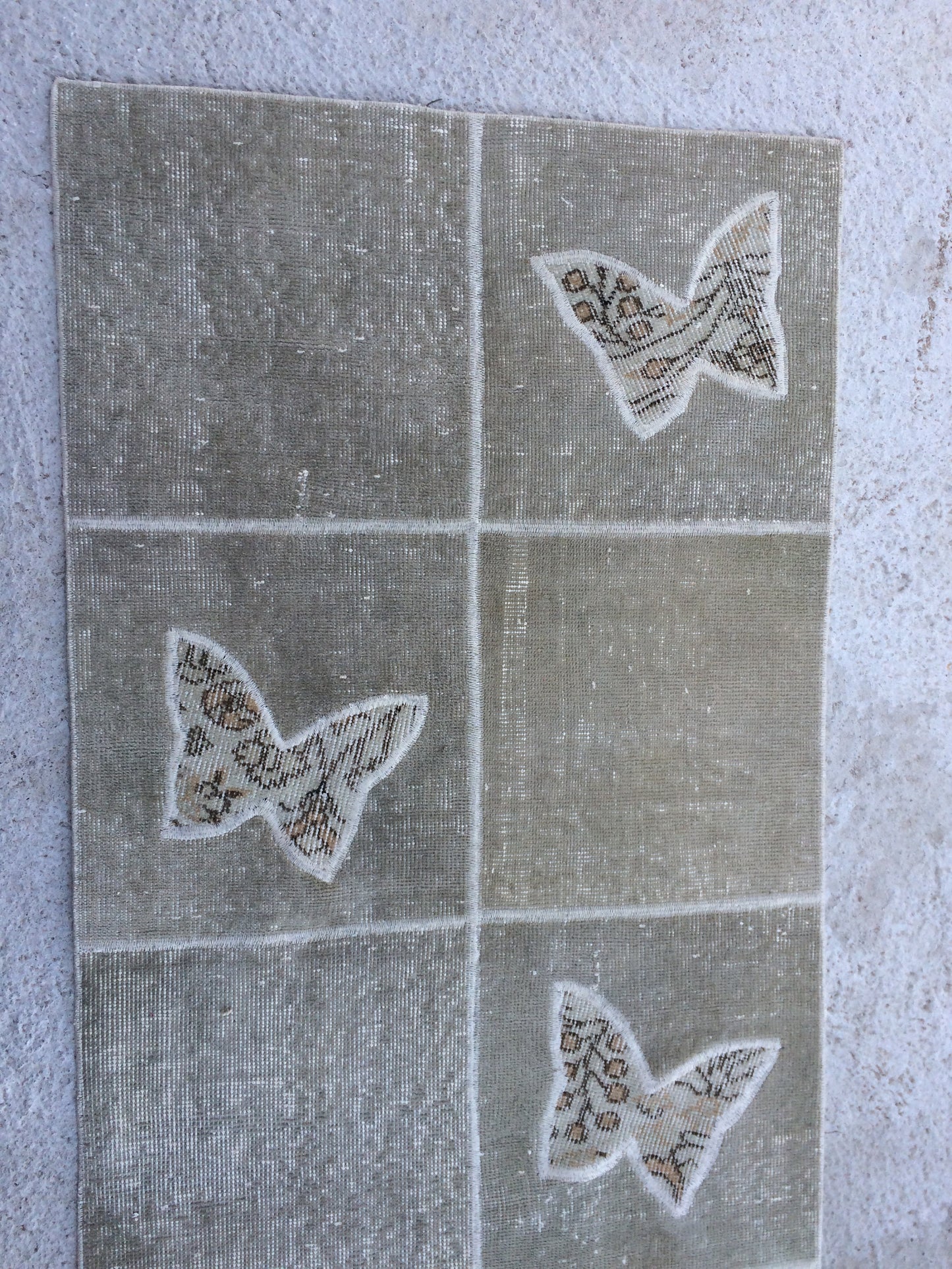 Butterfly RUNNER Rug, Vintage Patchwork RUNNER Rug, Bohemian RUNNER Rug Oushak Rug,Hand woven Rug animal Motif, Oriental Carpet Runner