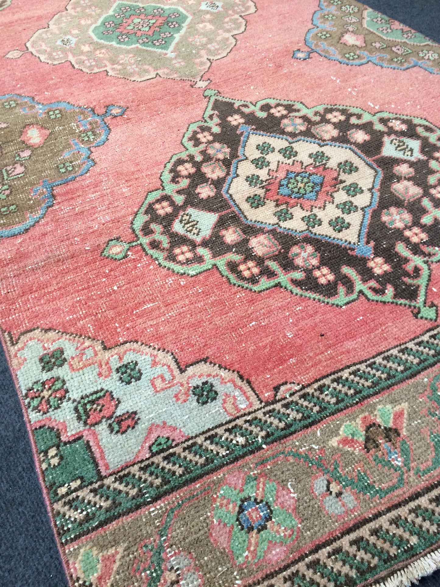 3 x 12.5 Oushak Runner Rug Turkish Runner Rug Vintage Runner Rug Hallway Runner Rug Kitchen Runner Rug Wool Runner Rug Wool Oushak Rug