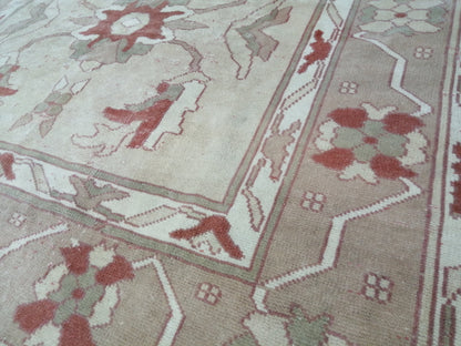 5.9 X 8.6 OUSHAK RUG TURKISH Oushak Rug Vintage Oushak Runner Rug Vintage Runner Rug Wool Oushak Rug Hand Made Rugs Vintage Turkish Rug