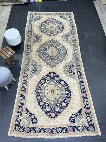 Vintage Oushak 5 x 11 Rug Wool Hand Knotted Rug Handmade Rug Antique Rug Old Rug Authentic Oushak Rug Fun Rug one of a kind rug