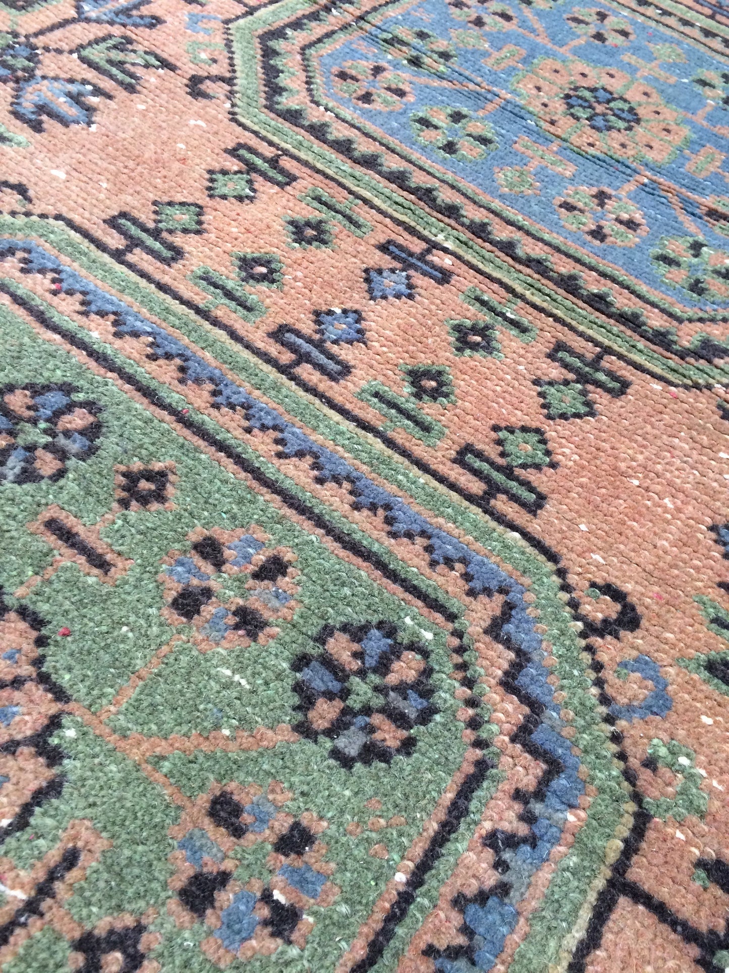 11.4 x 2.9 Oushak Runner Rug Turkish Runner Rug Vintage Runner Rug Hallway Runner Rug Kitchen Runner Rug Wool Runner Rug Wool Oushak Rug